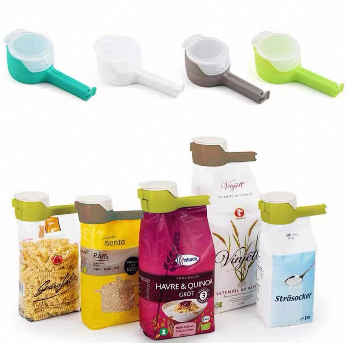 Combo 3 selladores de bolsas con tapa