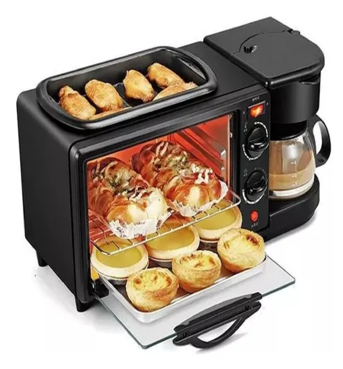 Estación de Desayuno 2 en 1: Café y Horno