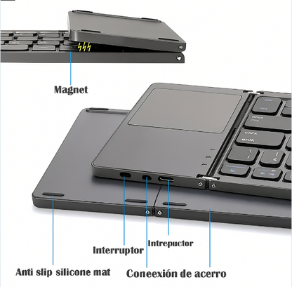 Teclado Plegable Ultra Fino con Touchpad
